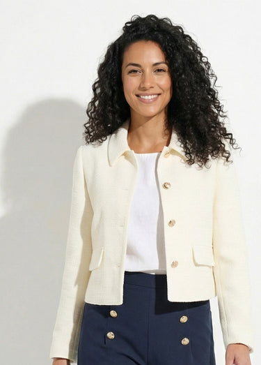 Veste courte esprit couture Ecru