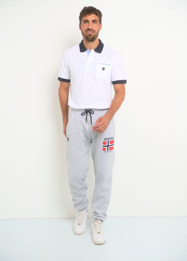 Pantalon de jogging molleton pour homme Gris Melange