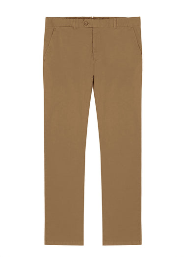 Pantalon chino en toile poches italiennes Brun