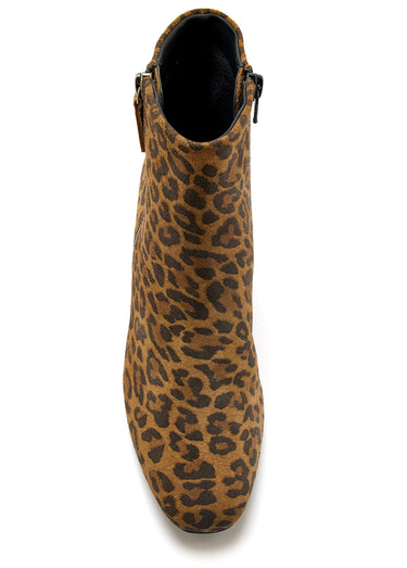 Boots léopard à talon Imprime Leopard