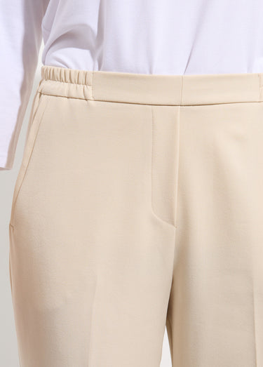 Pantalon droit taille semi-élastiquée Sable