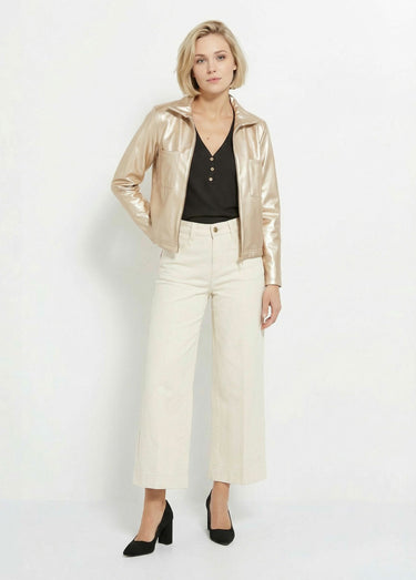 Veste zippée style motard, simili cuir Dore