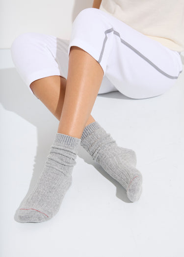 Chaussettes avec laine et cachemire Gris