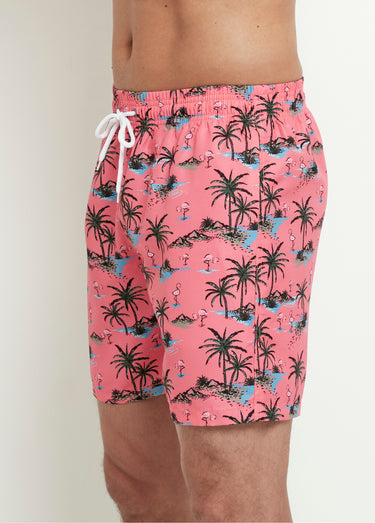Caleçon de bain motif flamants roses Rose