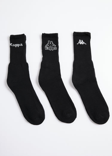 Chaussettes cotelées sport, avec logo Noir