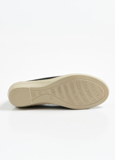 Ballerines ajourées avec bout ouvert Noir