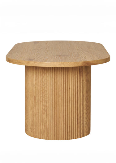 Table basse ovale avec pieds rainurés 2C Naturel