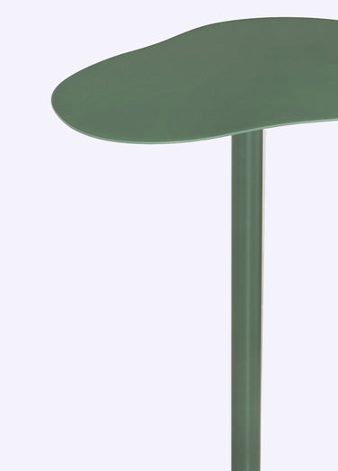 Table d'appoint métal, forme organique Kaki
