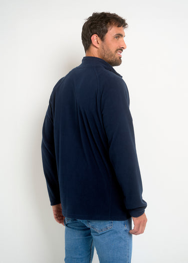 Veste polaire chaude avec col montant Marine