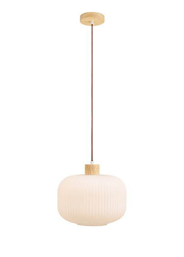 Suspension lumineuse ovale verre ARGALO Blanc