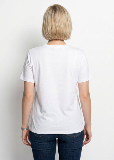 T-shirt long manches courtes Blanc