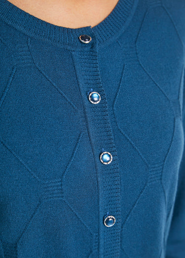 Gilet cardigan uni boutonné modal mélangé Canard