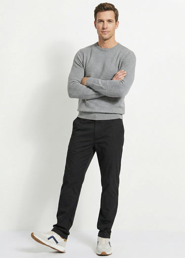 Pantalon de ville en toile stretch Noir