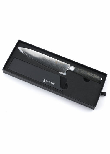 Couteau de chef lame acier 32cm Damarus Noir