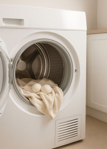 Balles de séchage écologiques en laine Blanc