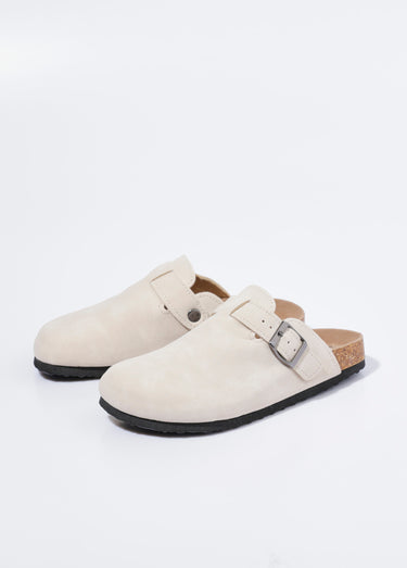 Mules à boucle et semelle anatomique Beige