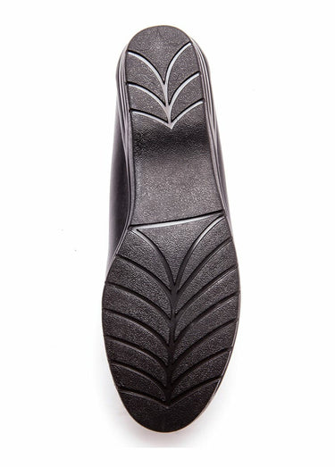 Mocassins cuir souple, grande largeur Noir