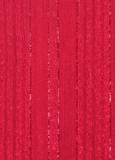 Coupon tissu voile fil métallisé, rubis Rouge