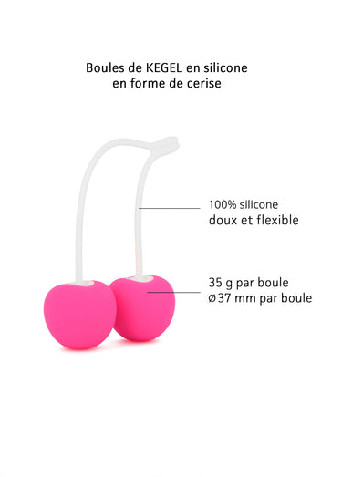 Boules de geisha silicone CHERRY LOVE Rose