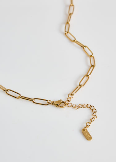 Collier ras de cou en acier inox martelé Dore