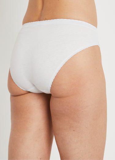 Culotte échancrée dentelle - lot de 3 Blanc Lot3