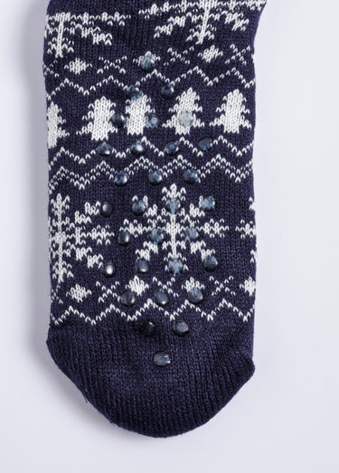 Paire de chaussettes chaudes en sherpa Marine