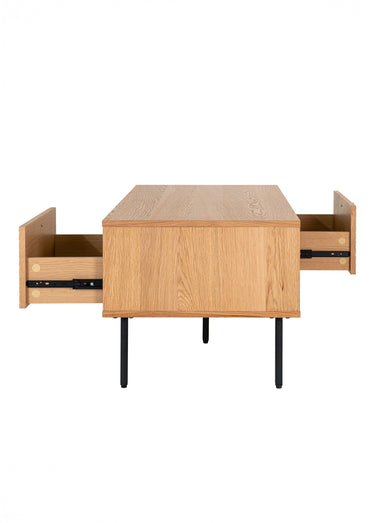 Table basse rectangulaire, chêne plaqué 1C Chêne