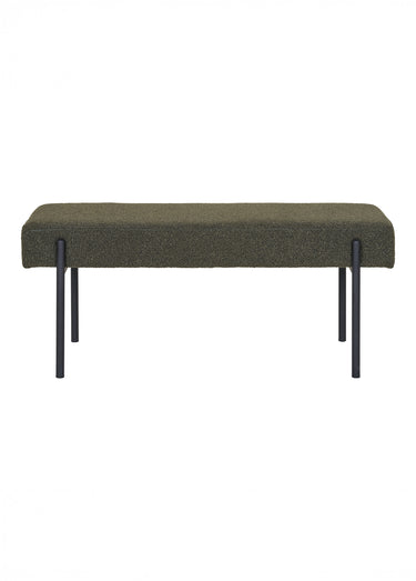 Banc tissu, structure épurée acier 2V Vert Fonce