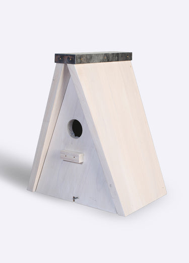 Nichoir design pyramide en bois FSC Blanc