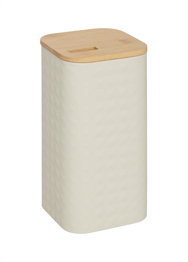 Bloc 4 couteaux + ciseaux, inox / bambou Creme