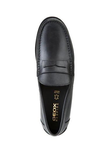 Mocassins classiques en cuir avec patte Noir
