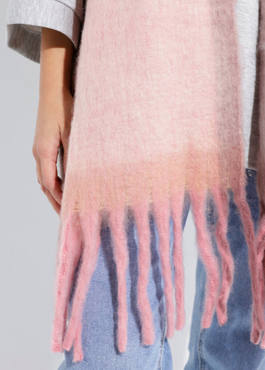Echarpe longue multicolore fantaisie Rose