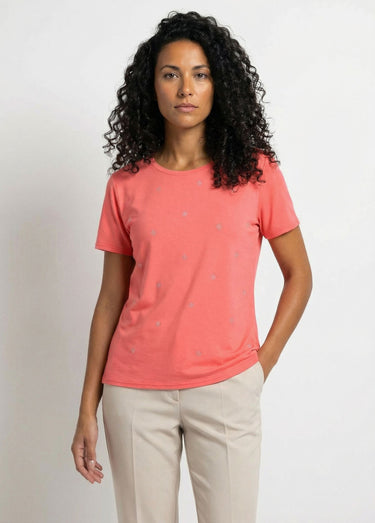 T-shirt strass manches courtes Capucine