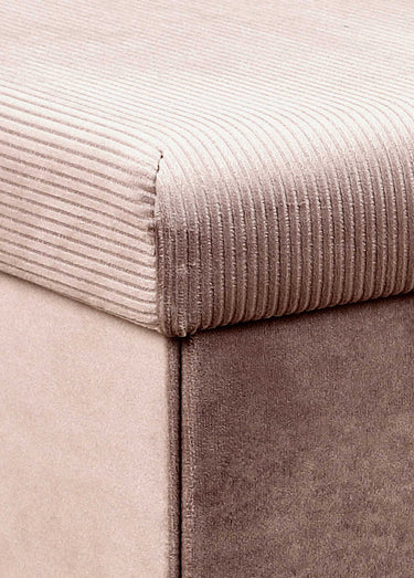 Banc coffre en velours cotelé GIULIA Rose