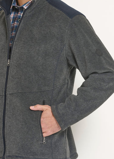 Veste polaire chaude zippée col montant Anthracite