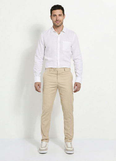 Pantalon de costume uni beige Beige