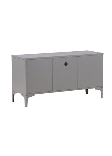Meuble bas 2 portes 2 tablettes en acier Gris