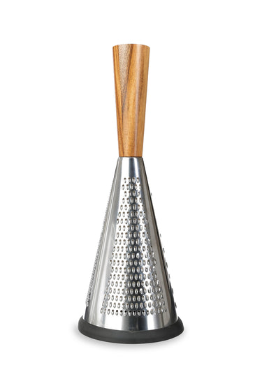 Rape cylindrique acier inox et acacia Inox / Bois