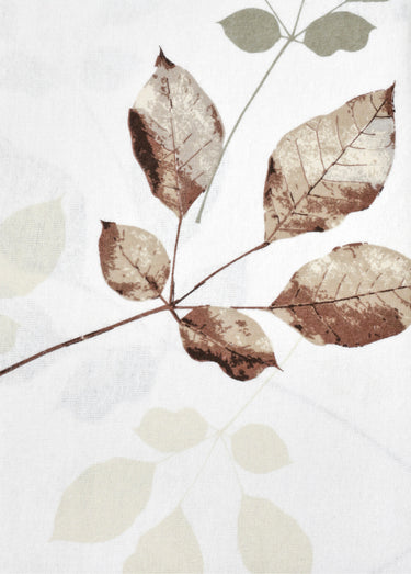 Parure de lit 4 pièces flanelle avec drap plat, automne Imprime Beige