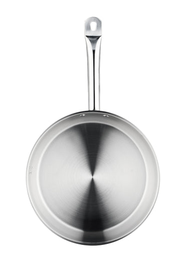Poêle 28cm tous feux avec manche fixe Gris