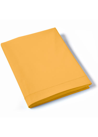 Drap plat percale de coton uni REPOS Ocre