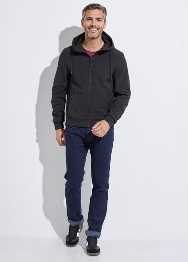 Veste sportswear mi saison courte à capuche Noir