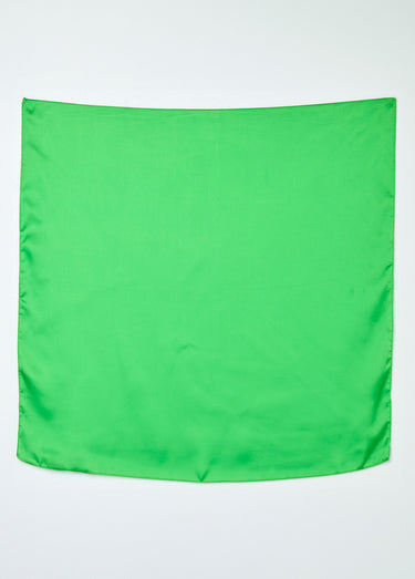 Foulard carré uni aspect satiné Vert Vif