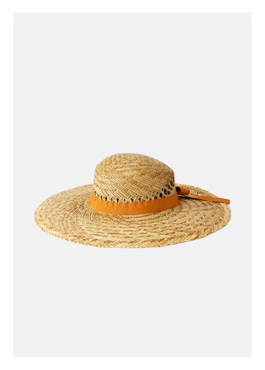 Chapeau capeline paille naturelle avec ruban Naturel