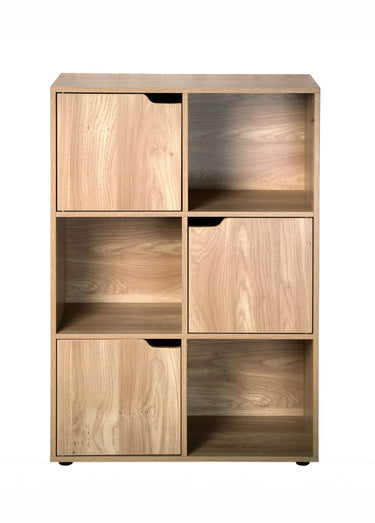 MODU Meuble rangement 6 cases + 3 portes Marron