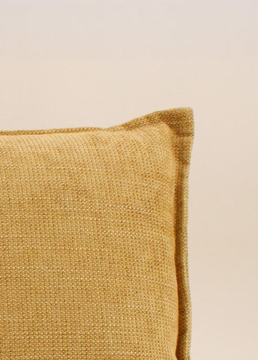 Coussin texturé aspect velours, 4M Moutarde