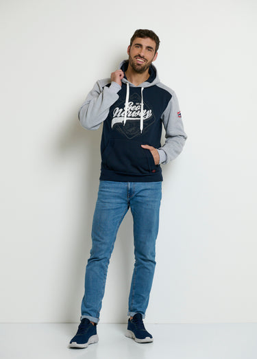 Sweat à capuche avec logo vintage Marine