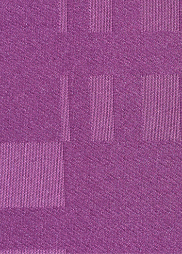 Coupon tissu satin damassé, anti taches Prune