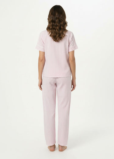 Pyjama 2 pièces seersucker à rayures Beige