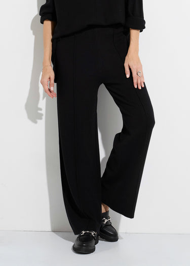 Ensemble en maille tunique + pantalon Noir